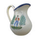 Broc verseur faience de St Clément décor de personnages