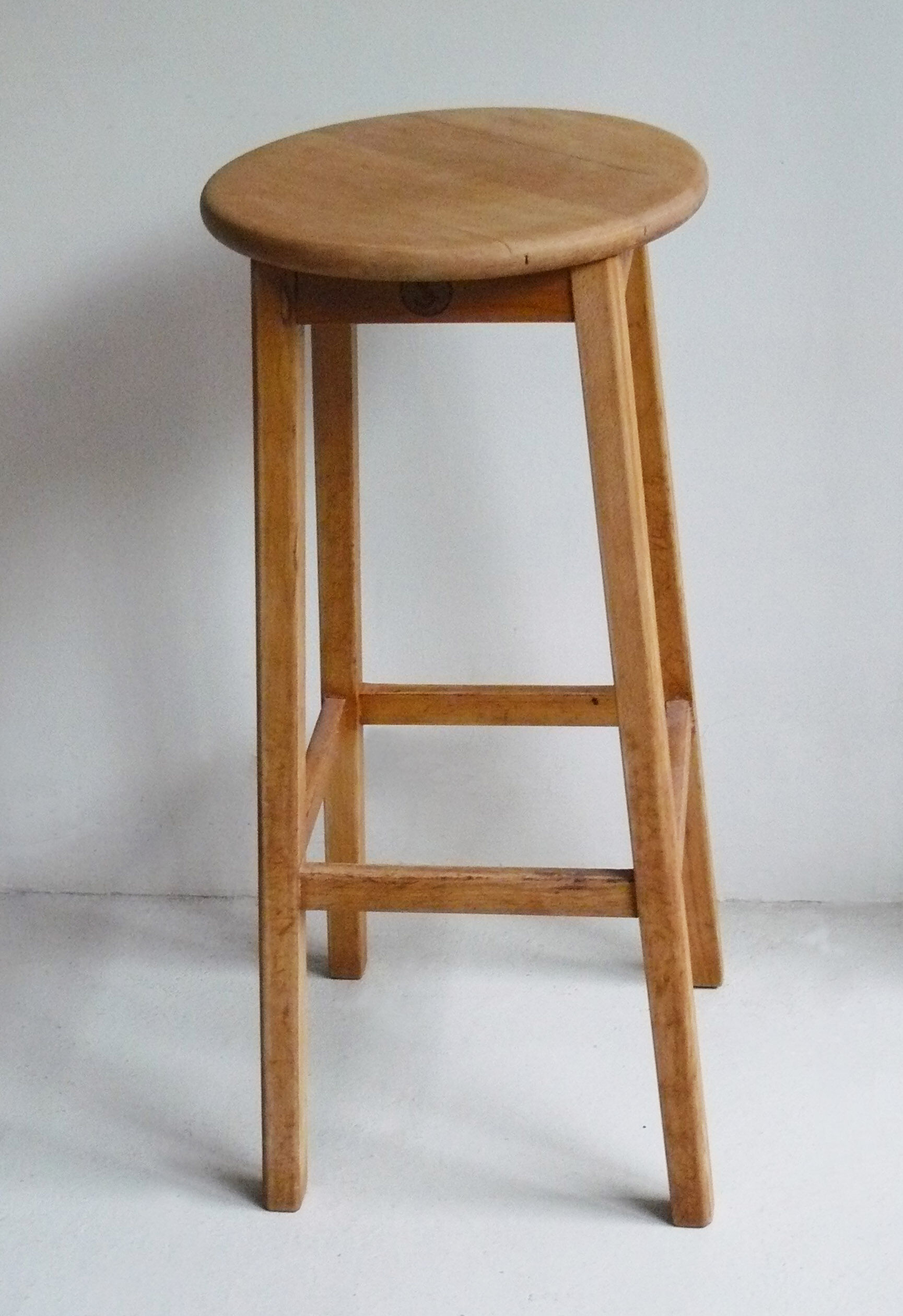 High wooden tabouret