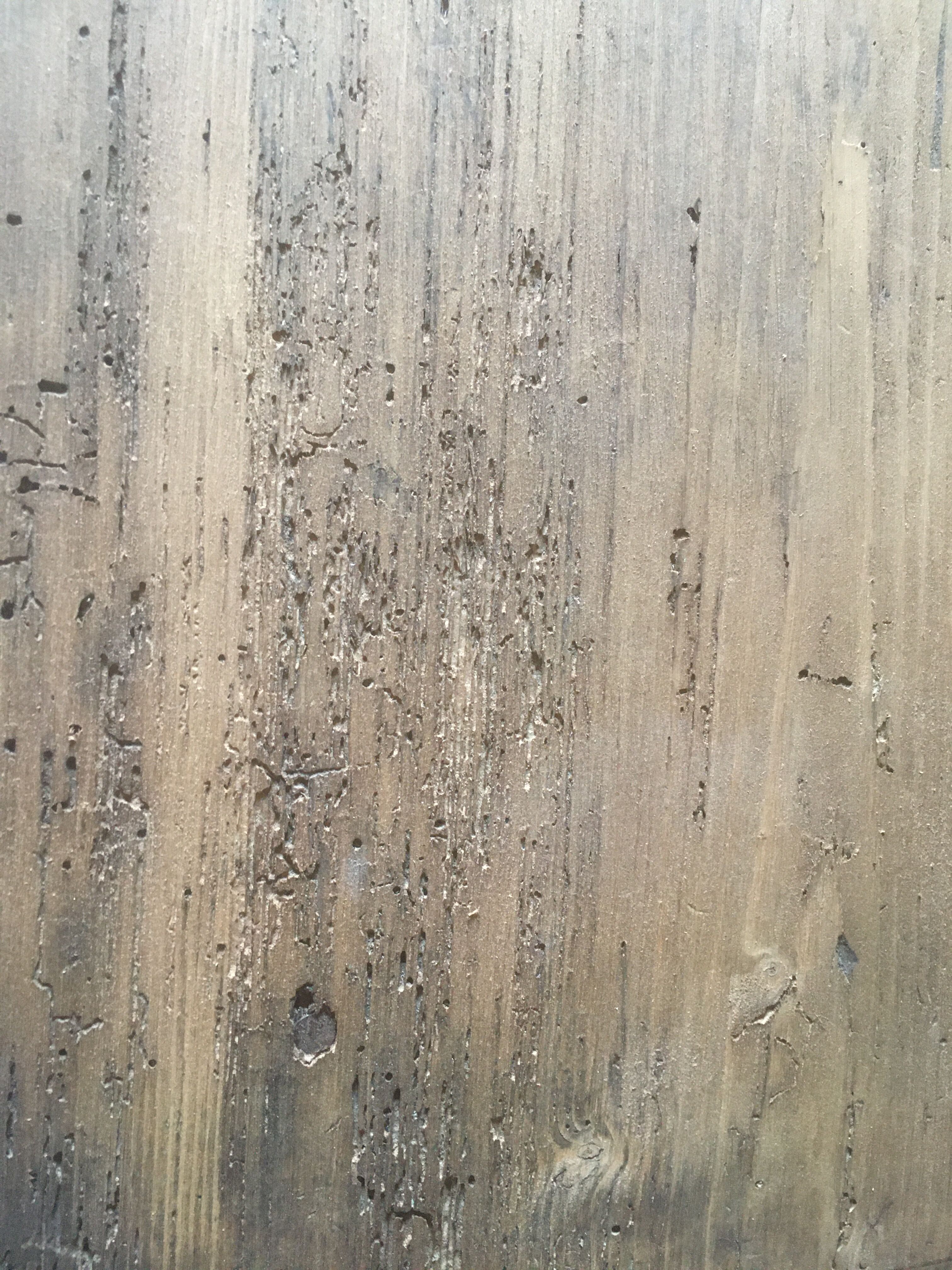 Farmhouse table with raw wood drawer