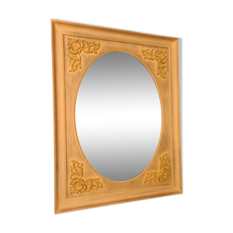 Miroir en bois blanchi Roche Bobois