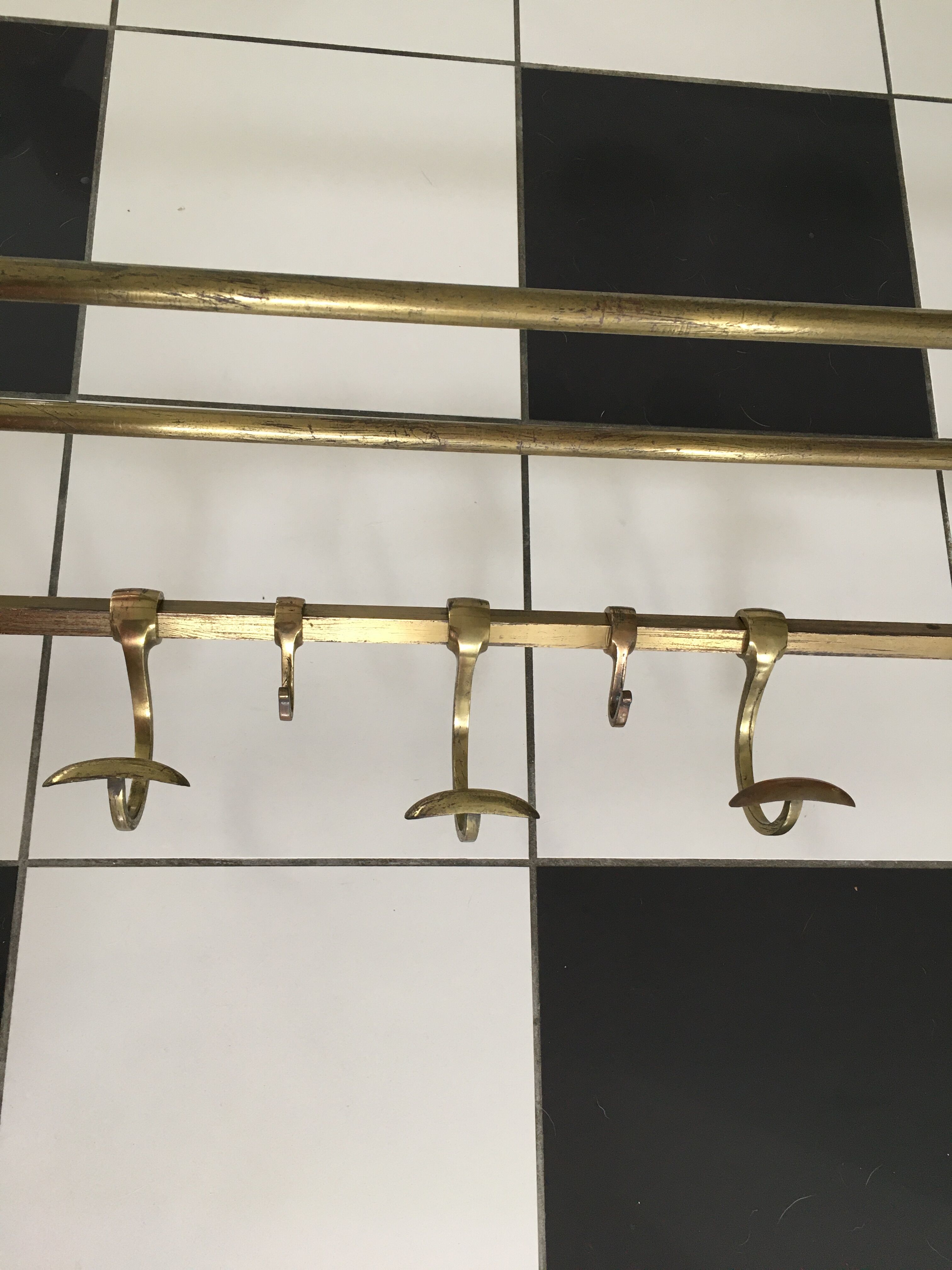 Brass coat rack