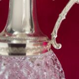 Vase glass and silver metal, Italy 1960