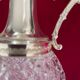 Vase glass and silver metal, Italy 1960