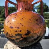 Glass paste vase with gold inclusion Daum 1930