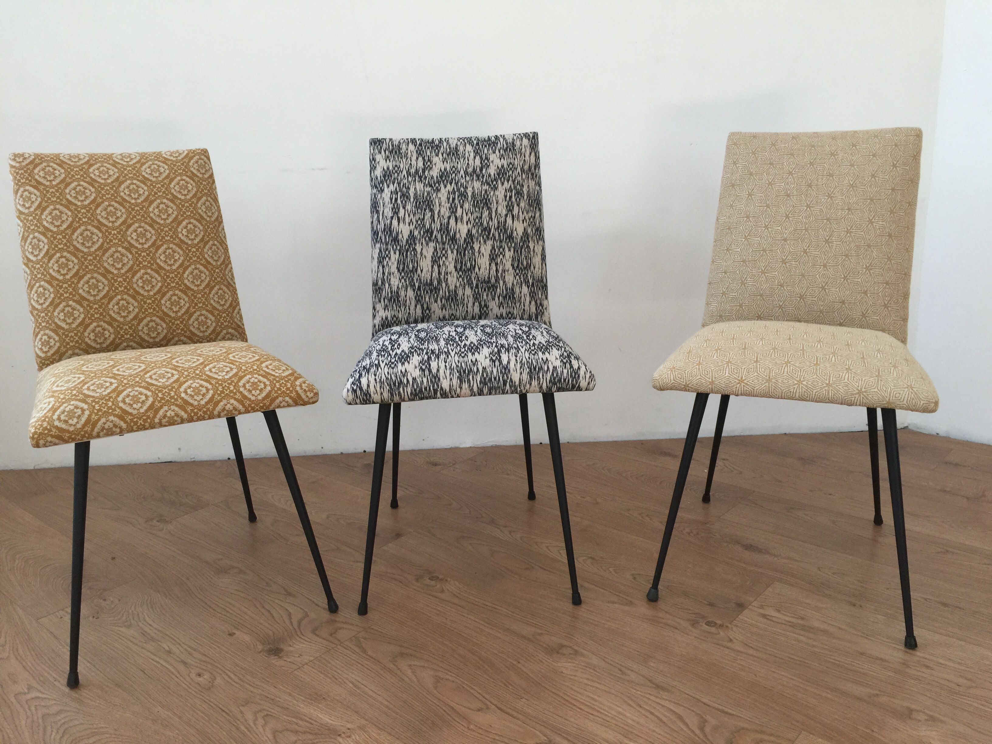 Trio of chairs from the years 70 completely renovated