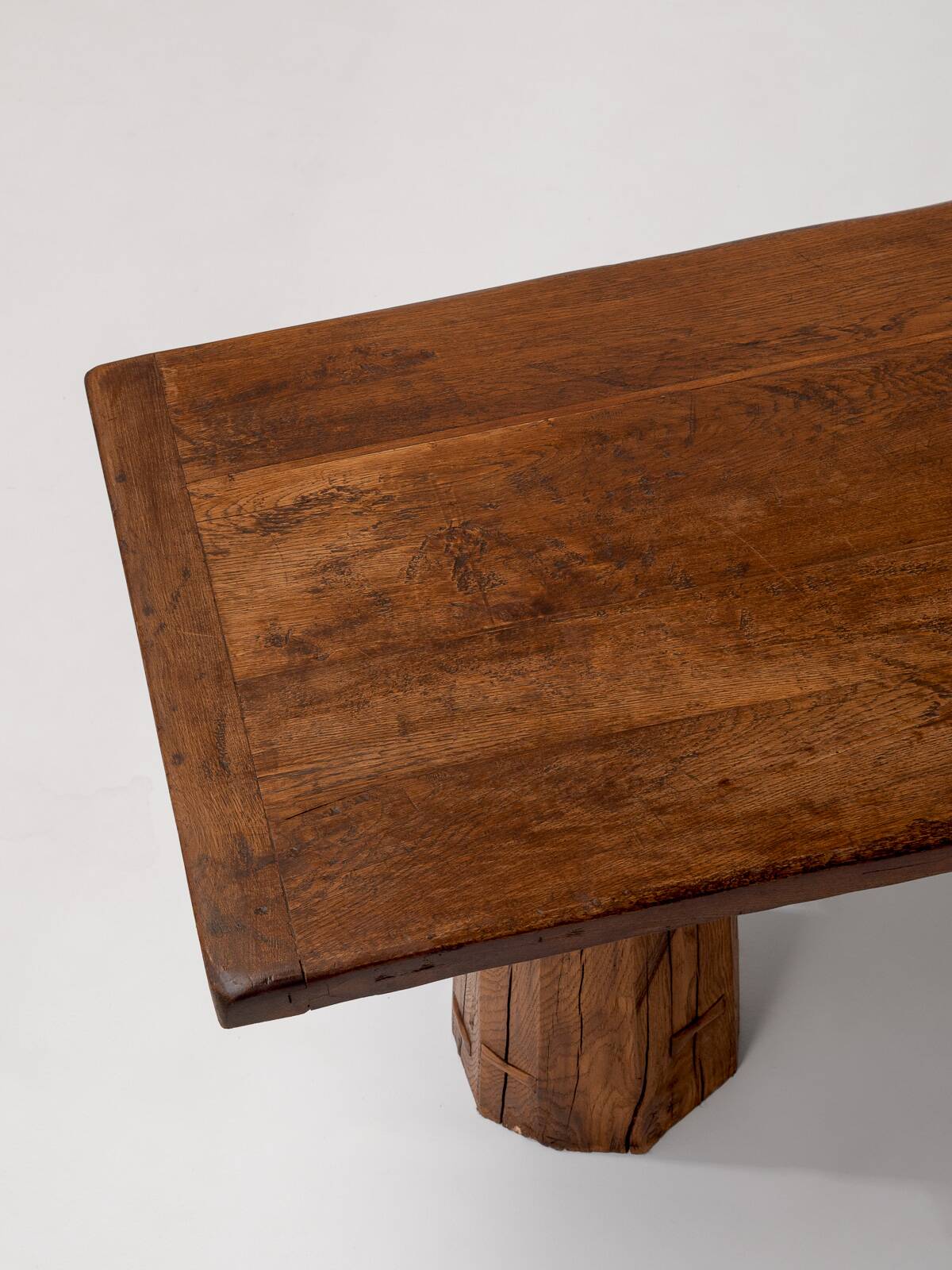 Sculptural Solid Oak Desk