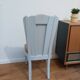 Pair of vintage 1930s chairs in wood and velvet (Art Deco style)