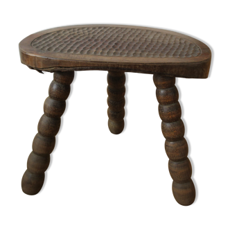 Brutalist-style wooden tripod