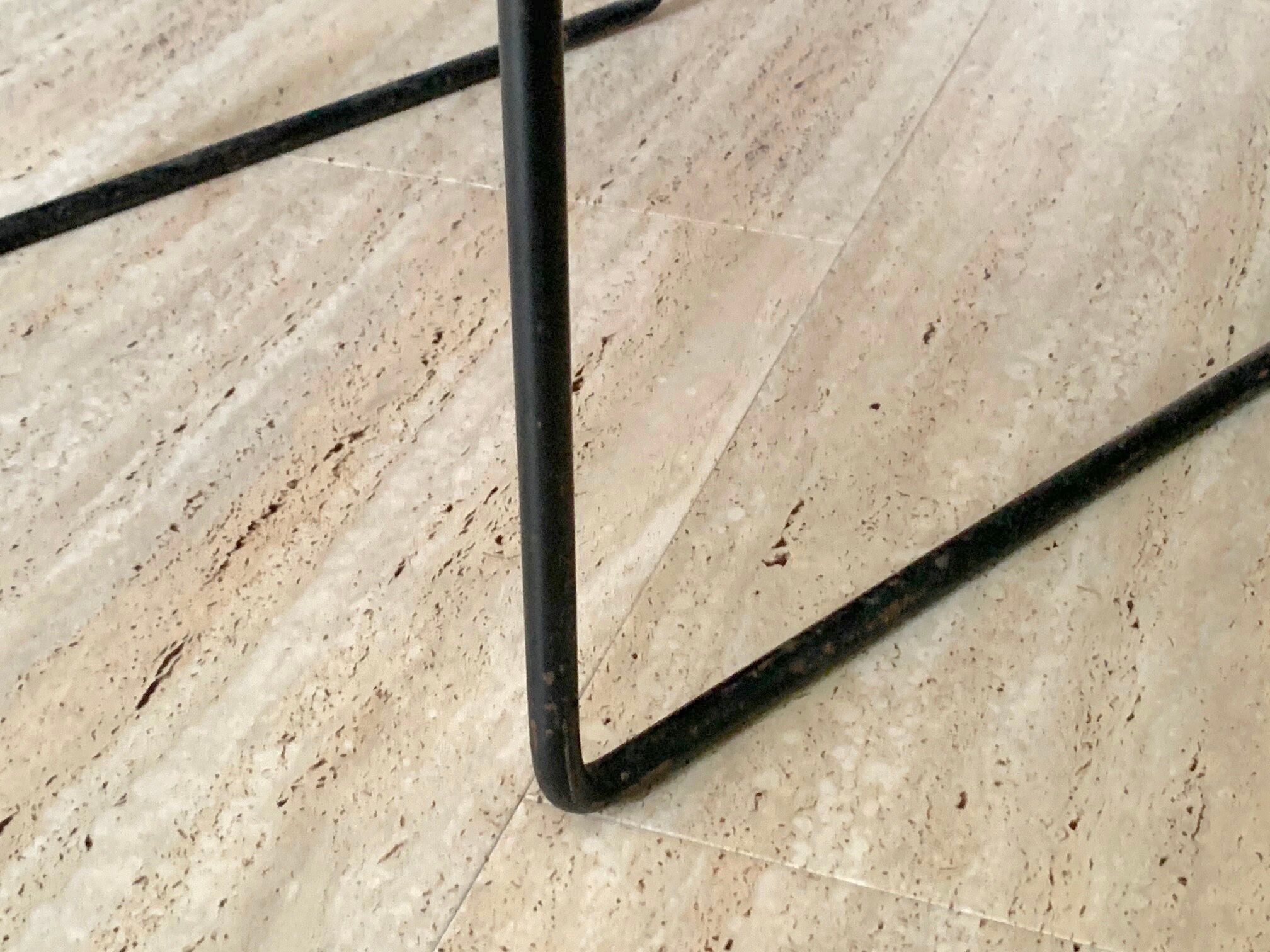 Black "flying" coffee table by Pierre Guariche for Steiner