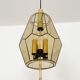 Set of 2 Smoked Glass Pendant Lamps by Glashütte Limburg
