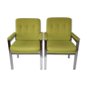 Pair of chrome armchairs Milo Baughman, 1970s