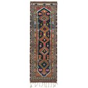 1970s Vintage Turkish Oushak Handmade Wool Cotton Brown Runner Rug 96x301