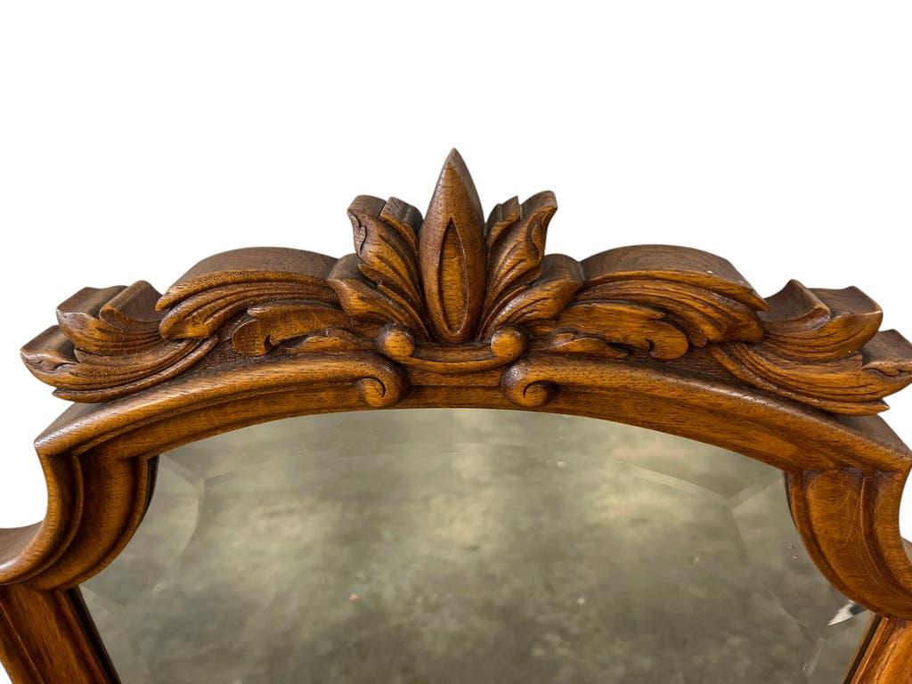 Miroir baroque vintage en bois / Miroir mural rétro en bois