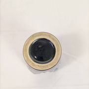 Large black and white glazed ceramic vase - contemporary style 25 cm