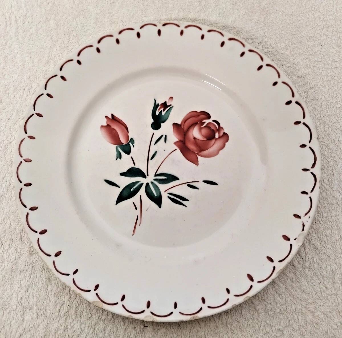 Set of 5 Vintage Badonviller Deep Plates