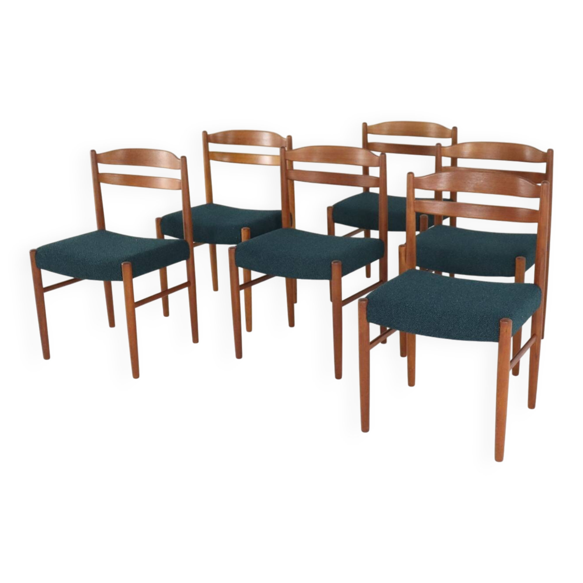 Set of 6 Carl Ekström for Albin Johansson chairs 'Dalarna' teak