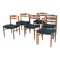Set of 6 Carl Ekström for Albin Johansson chairs 'Dalarna' teak