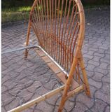 Vintage rattan basket bed 1 place
