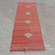 small red runner kilim rug - handmade rugs for hallway