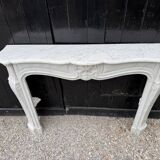 Louis XV style fireplace in Carrara marble circa 1980