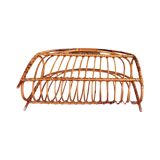 Wicker newspaper rack, Scandinavian style, Denmark, 1970s