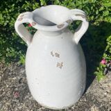 Enamelled concrete vase