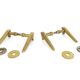 2 pairs of modernist solid brass door handles 1950–1960