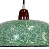 Industrial Factory Green Enamel Ceiling Lamp , 1960s
