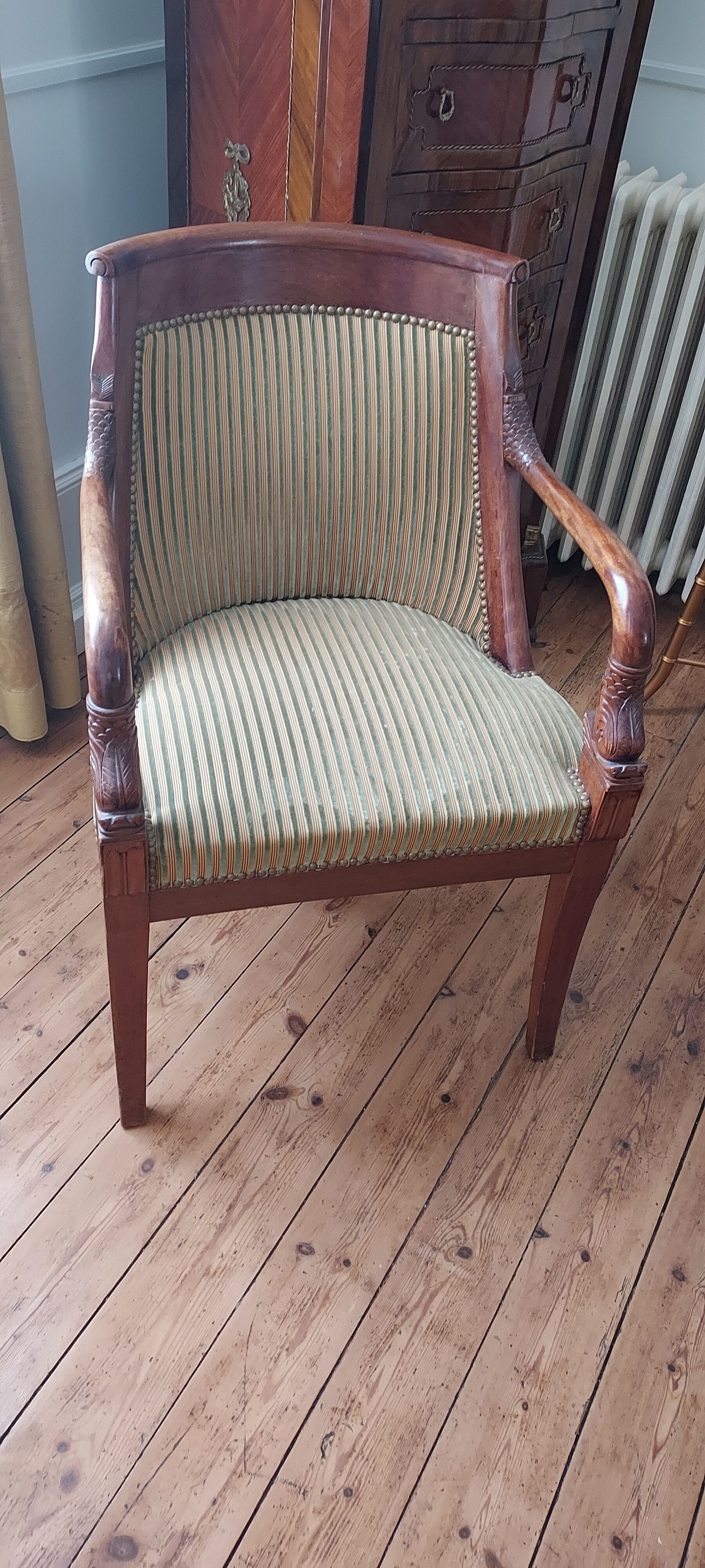 Pair of armchairs style Empire period 19th century