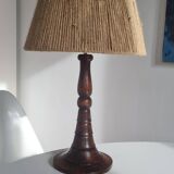 Turned wood lamp circa 1950