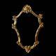 Vintage wall mirror in gold plaster - rococo style