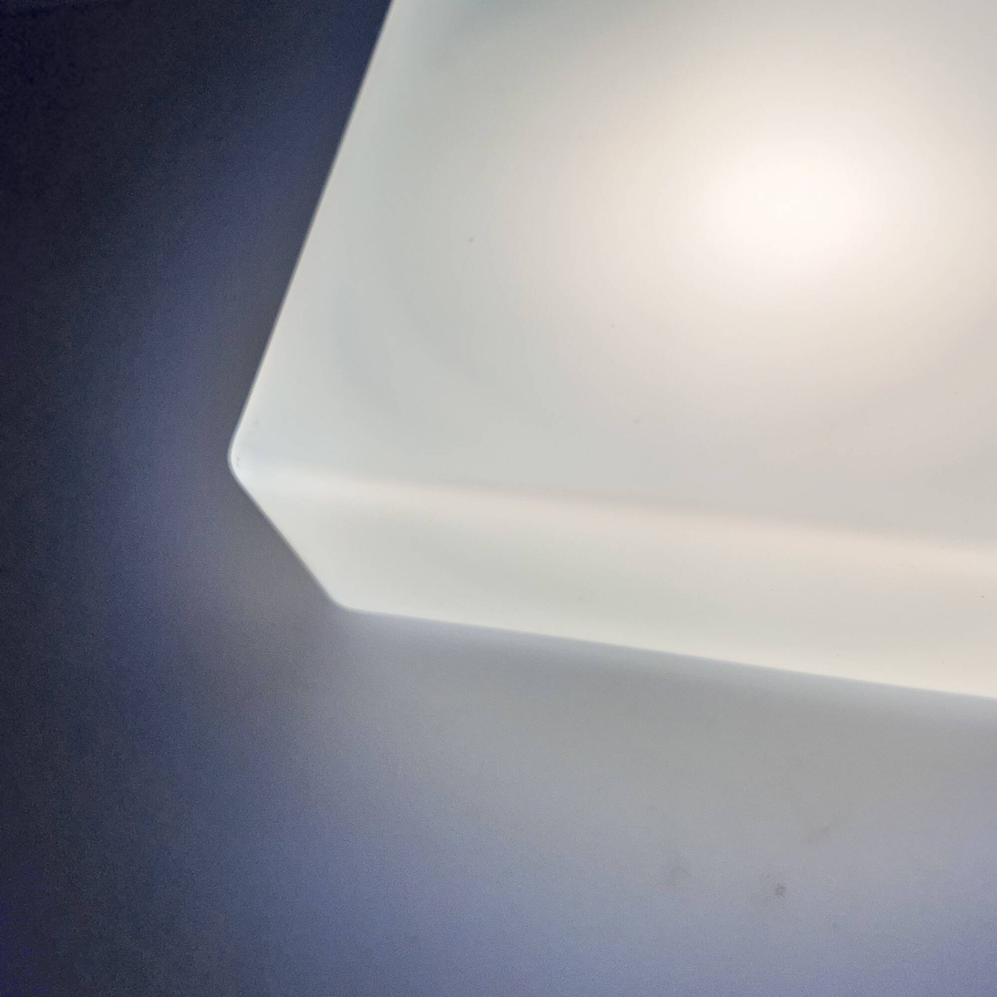 White glass ceiling lamp, RZB Bamberg, Germany, 1970s.