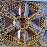 Art Deco style oyster or appetizer tray, French ceramic