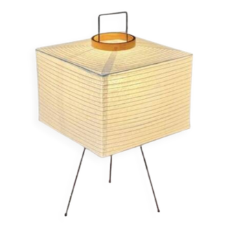 Japanese paper lamp, in the style of Isamu Noguchi