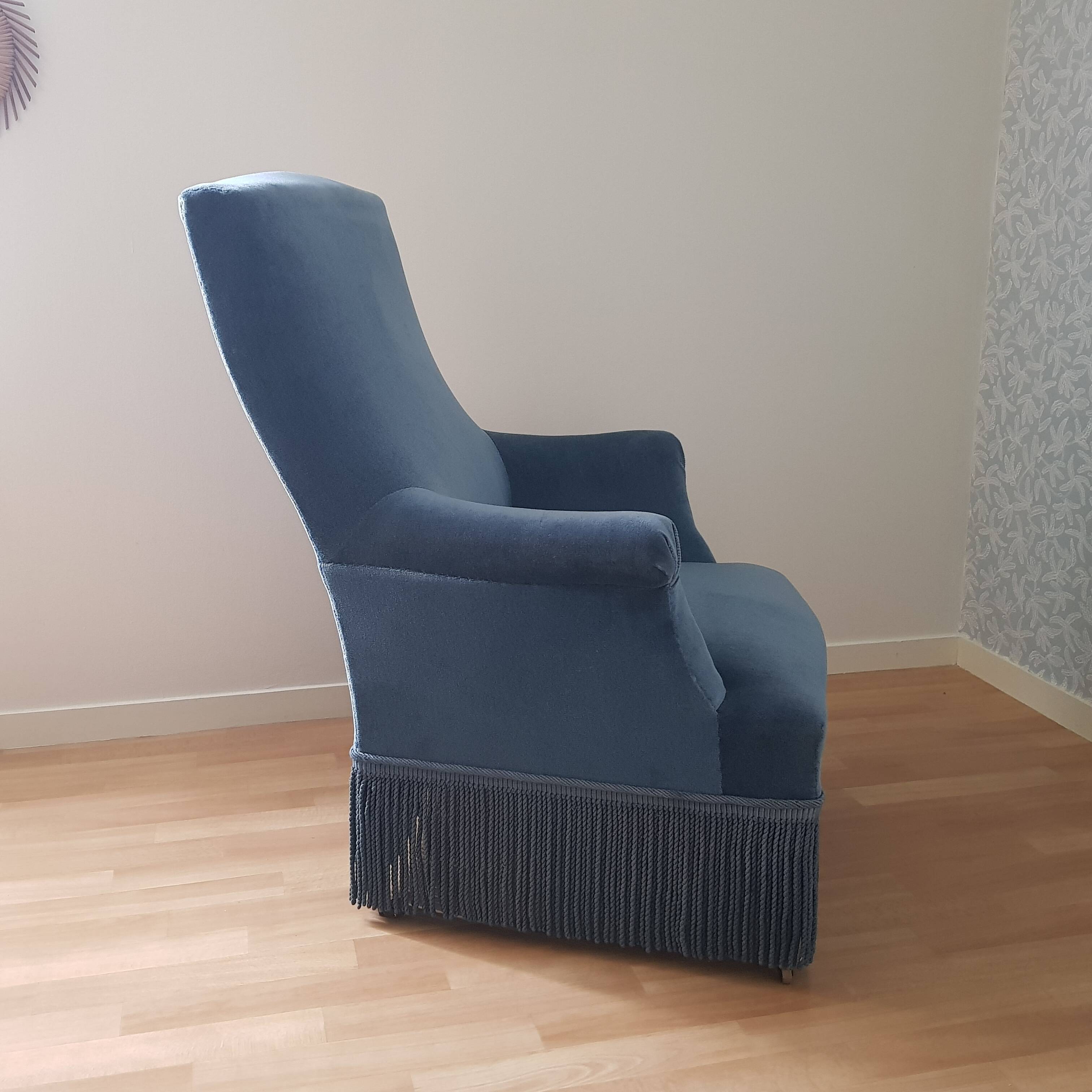 Velvet armchair