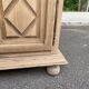 Buffet armoire with 4 doors, diamond point, stripped in light oak from the 1970s.