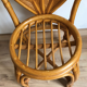 Chaise rotin dossier à forme de feuille
