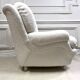 Vintage 80s shell armchair in curly wool