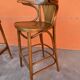 Set of 2 Bar Stools Restaurant Pub Tavern Curved Wood