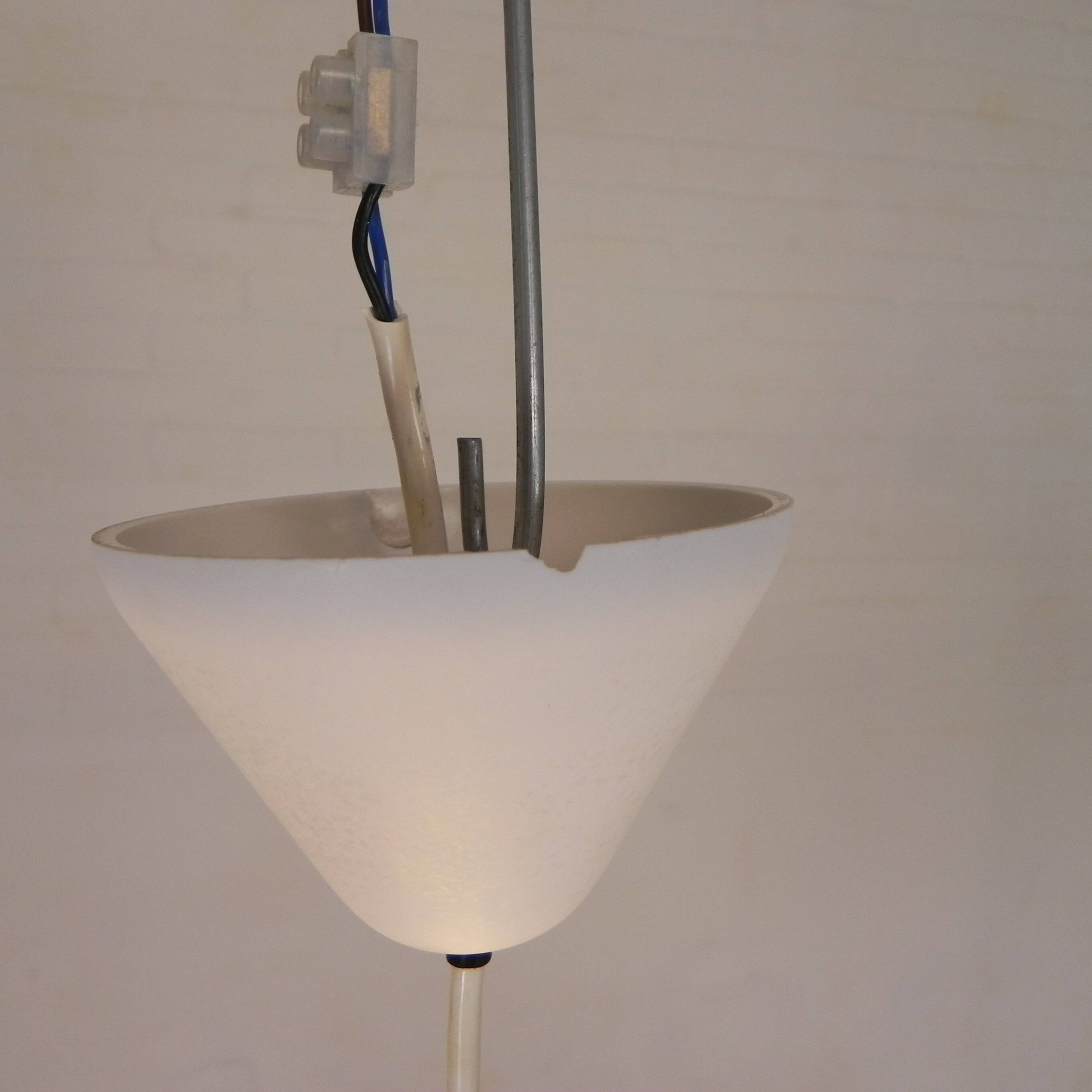 Vintage pendant lamp Aloys F. Gangkofner for Erco, plastic sphere