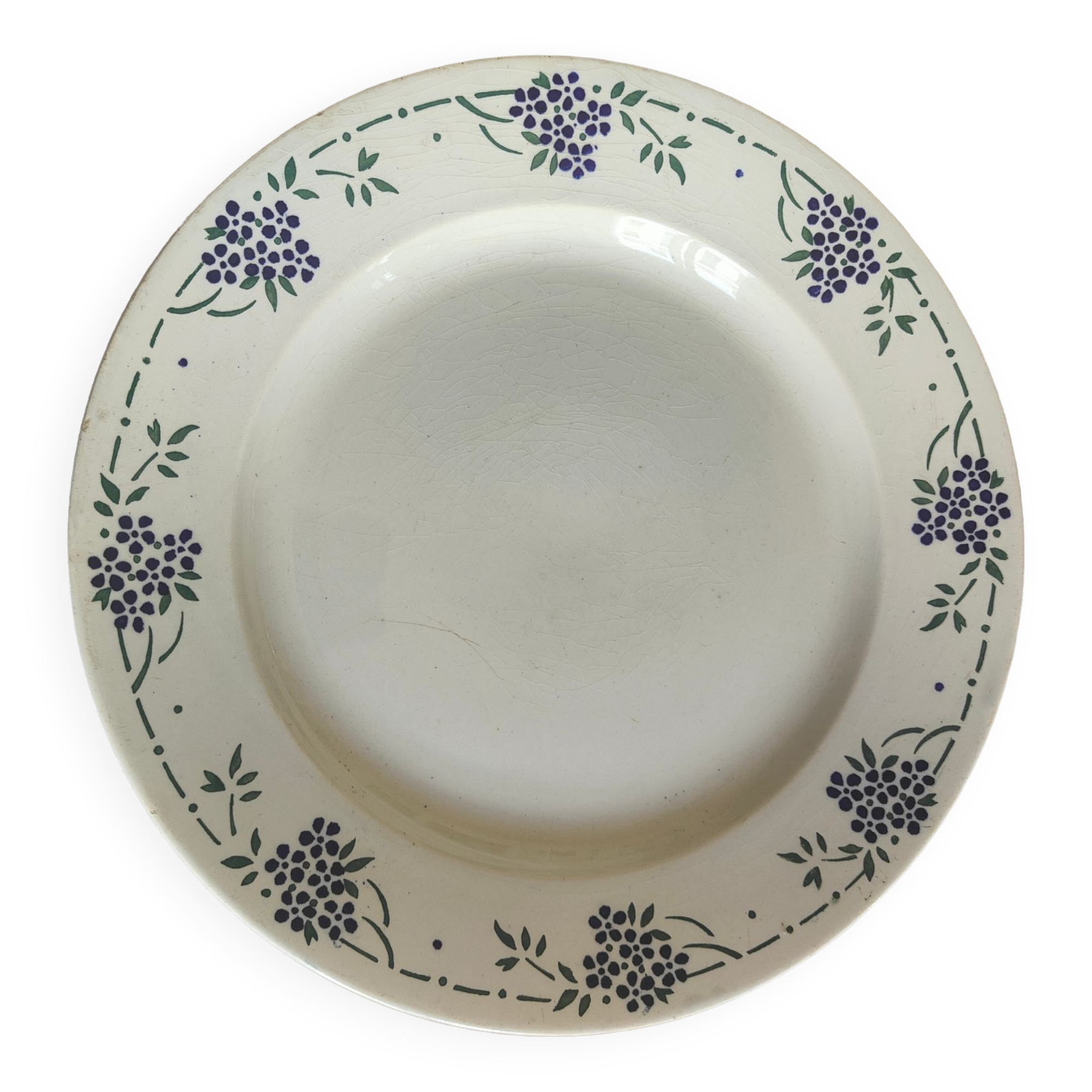 Plat rond plat porcelaine de Gien