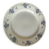 Flat round flat porcelain from Gien