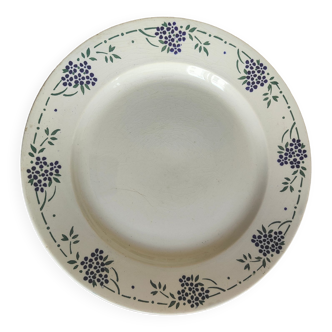 Flat round flat porcelain from Gien