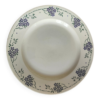 Plat rond plat porcelaine de Gien