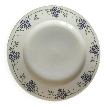 Flat round flat porcelain from Gien