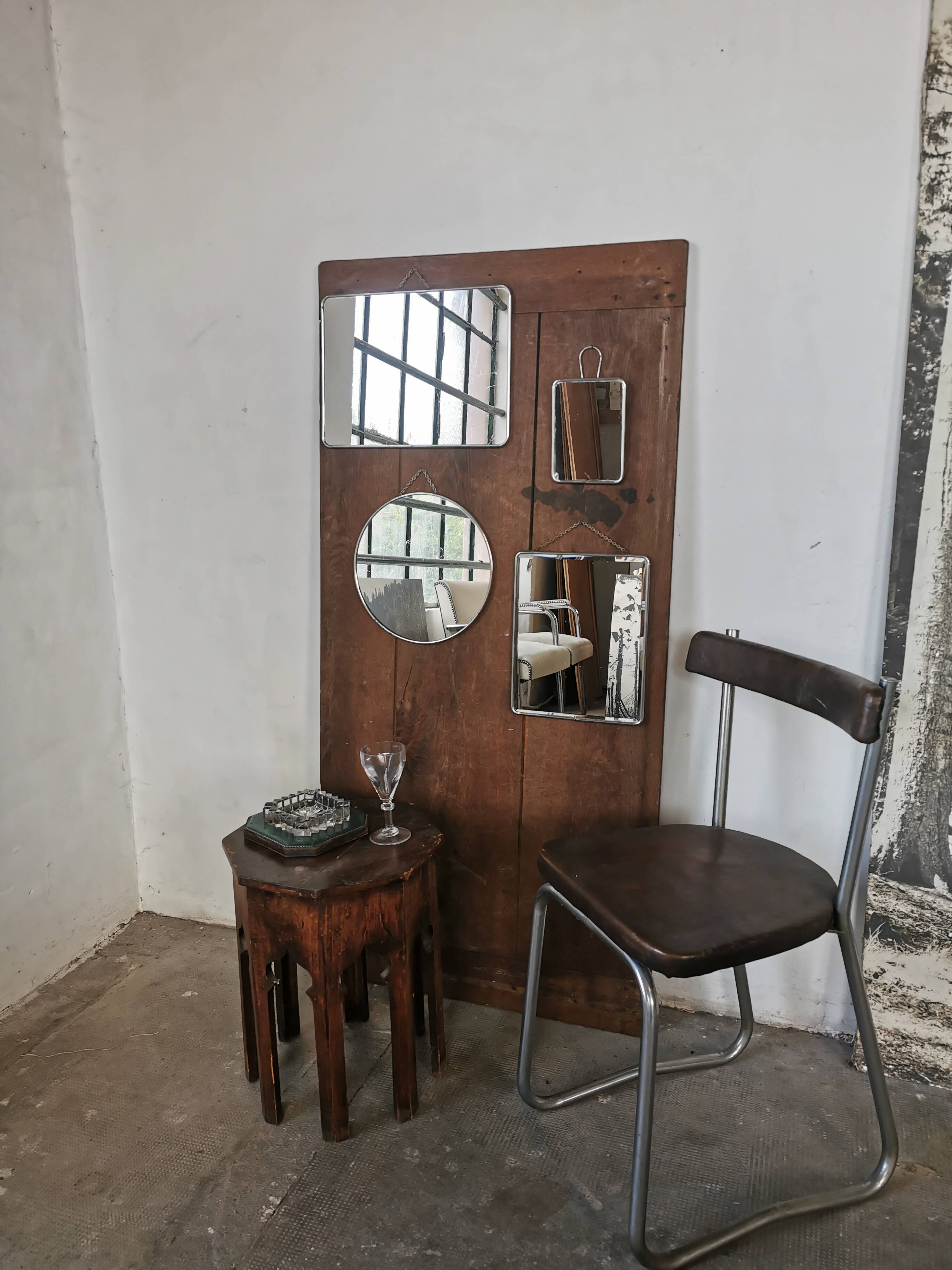 Set of 4 barber mirrors