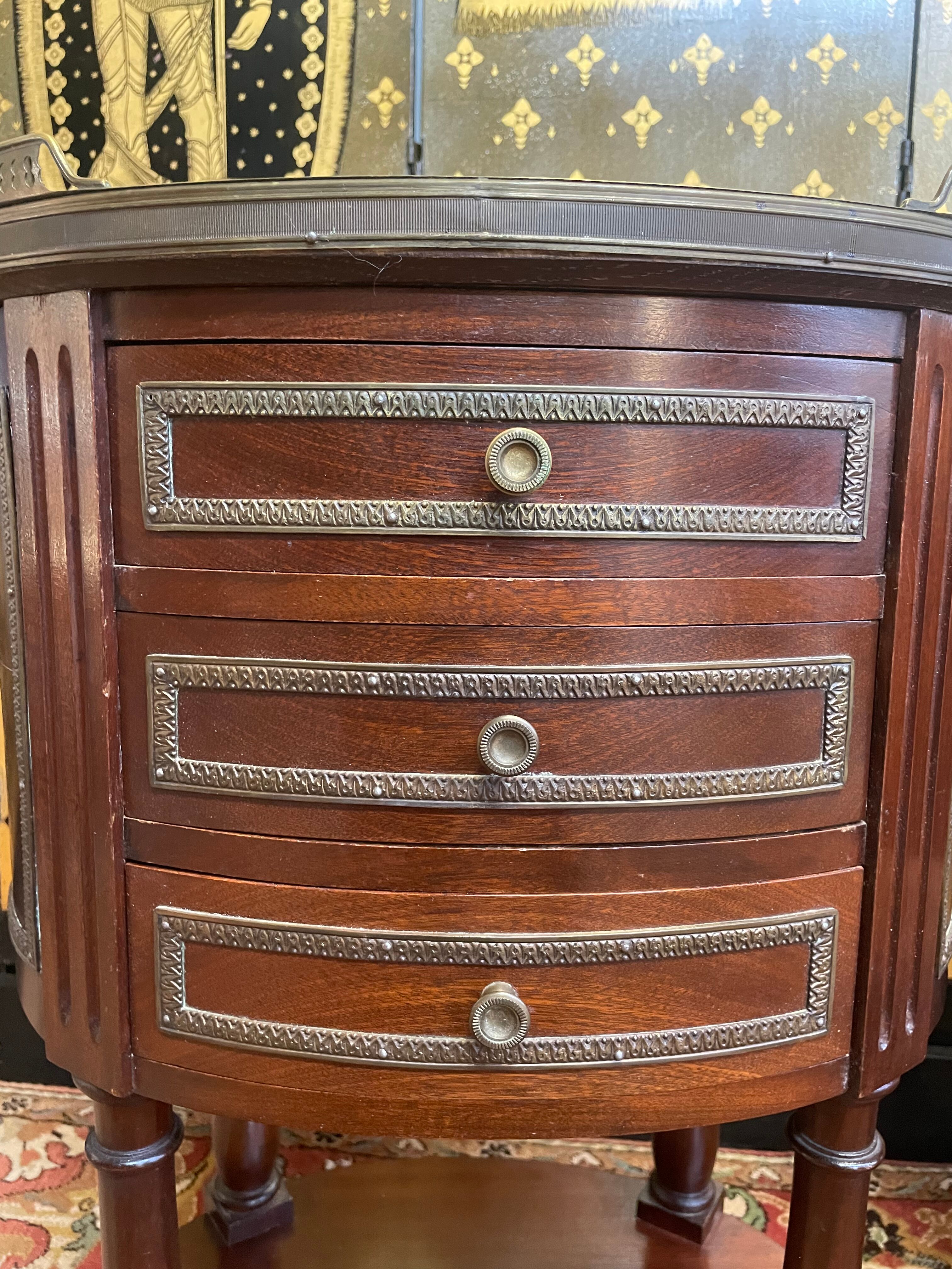 Pair of Louis XVI style bedside tables