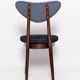 Chaise cœur en denim bleu moyen et foncé, milieu du 20ème siècle, Europe