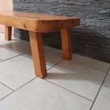 Coffee table pine feet compass vintage 70-80s