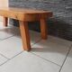 Table basse pin pieds compas vintage années 70-80